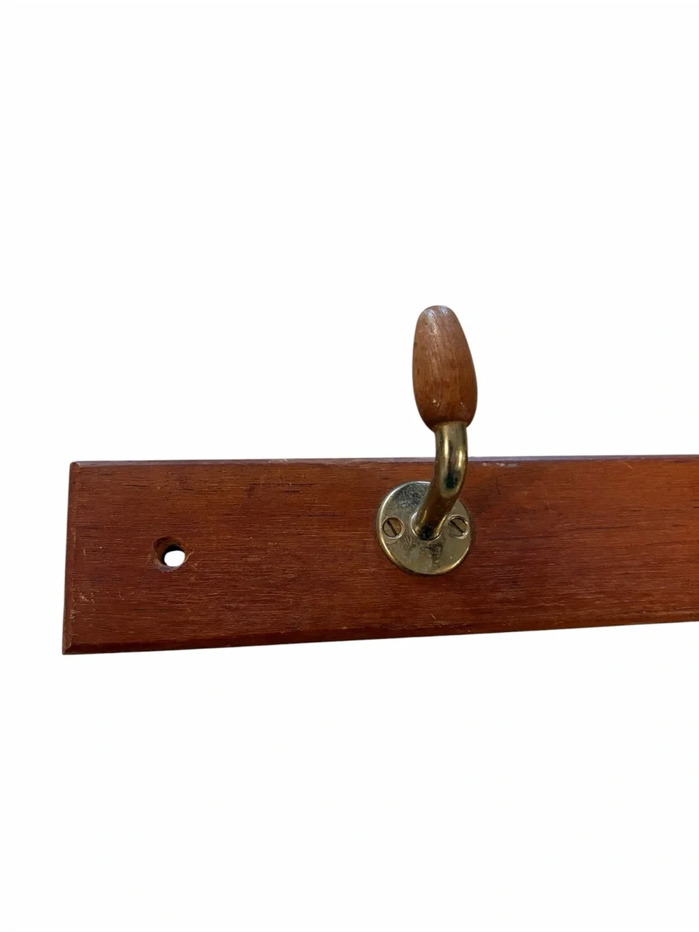 Vintage Mid Century Teakwood Danish Wood Wall Hook Rack Brostromdesign